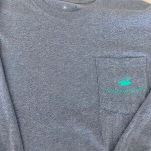 Light Blue Long Sleeve Southern Marsh Tee, Size M